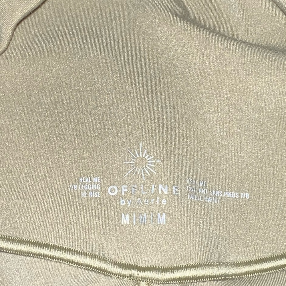 Offline by Aerie Cream Real Me High Rise Seamless Crossover Leggings Size M - Picture 8 of 9